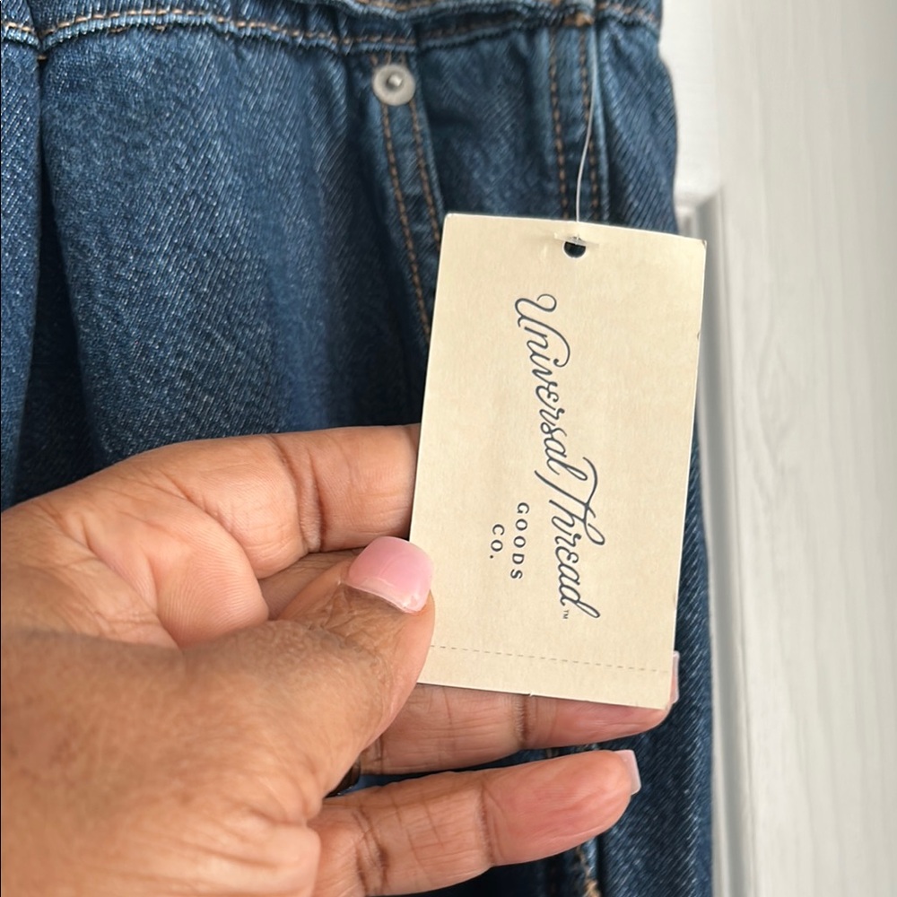 Universal Thread Dark Blue Adjustable Trouser Den… - image 5